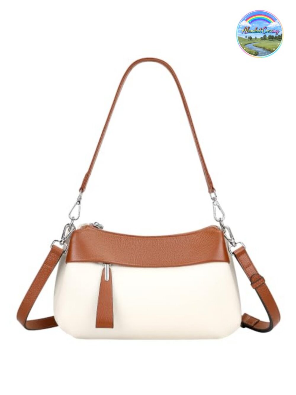 Genuine Leather Crossbody Bag Small Shoulder Purse Hobo Multi Pocket
